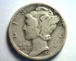 1931-D MERCURY DIME VERY FINE VF NICE ORIGINAL COIN BOBS COINS FAST SHIP... - $28.00