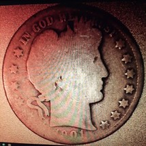 ½ Half Dollar Barber 90% Silver U.S Coin 1901 P Philadelphia Mint 50C KM... - £34.99 GBP