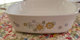 Corning Ware ~ 1 Quart ~ Floral Bouquet ~ Casserole Dish ~ A-1-B ~ USA (5A) - £18.04 GBP