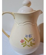 Pfaltzgraff Garland Carafe Vintage Plastic Thermos Server 1970s Beige Sc... - $28.04