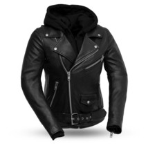 Women Rider Leather Ryman 0.9-0.9mm Sheep Diamond Motorcycle Jacket by F... - $269.99