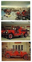 3 American Museum of Fire Fighting Postcards Hudson New York Chemical Truck - £15.62 GBP