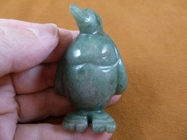 (Y-PEN-714) green Aventurine PENGUIN gemstone BIRD penguins emperor Anta... - $17.53