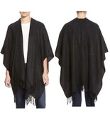 Echo Bouclé Cape, Shawl, Wrap, Sweater, Black, Super Comfy Warm, One siz... - $68.37 CAD