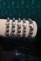 Orthodox Christian hematite beads bracelet with a cross, hematite kombos... - $20.00