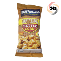 Full Box 24x Bags Raylicious Caramel Flavor Kettle Corn 2.2oz Gluten Free - £32.48 GBP