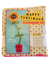 Crochet Kit Bookmark Daisychain Happy Sunflower NIP Vintage Crafts - $9.37