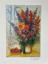 Marc Chagall Schale Von Kirschen Faksimile Signiert Lithographie Obst Blumen Art - £124.96 GBP