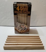 Cardinal Domino Racks 4 Solid Wood Holders 5 Slots Domino Train - £9.75 GBP