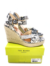 Ted Baker Women&#39;s Selanae Wedge Sandal- Natural Snake Embossed, EUR 40 / US 9.5 - £43.49 GBP