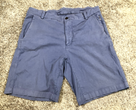 Lululemon Shorts Adult 34 Blue Commission Classic Zip Pockets Chino Logo... - $28.59