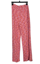 Lulus Pants Pink Wide Leg Sz Small Hi Rise Multi Marled Ribbed I Like Yo... - $14.90