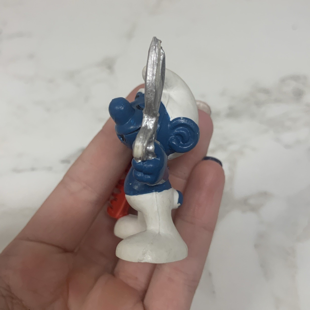 Barber Smurf with Scissors & Comb Vintage 1979 Peyo Schleich PVC Figure Item image 3