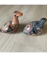 Vintage Tonala Mexican Pottery Dove Bird Folk Art Figurines - $24.99