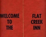 Flat Creek Inn Menu South 65 Highway Sedalia Missouri 1960&#39;s  - £38.21 GBP