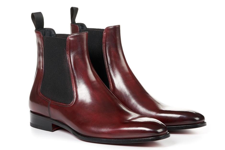 New Handmade Men's Burgundy Leather Chelsea Boots, Men Ankle Fashion Dress Boots