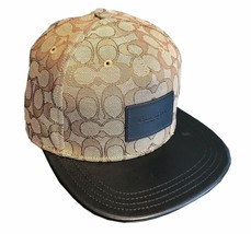 Coach F68861 Unisex Signature Jacq Leather Brim Dad Hat Caps, Khaki,  80... - $105.49