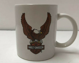 Harley Davidson Motor Company Bald Eagle Logo On White Coffee Mug Cup Ph... - £15.76 GBP