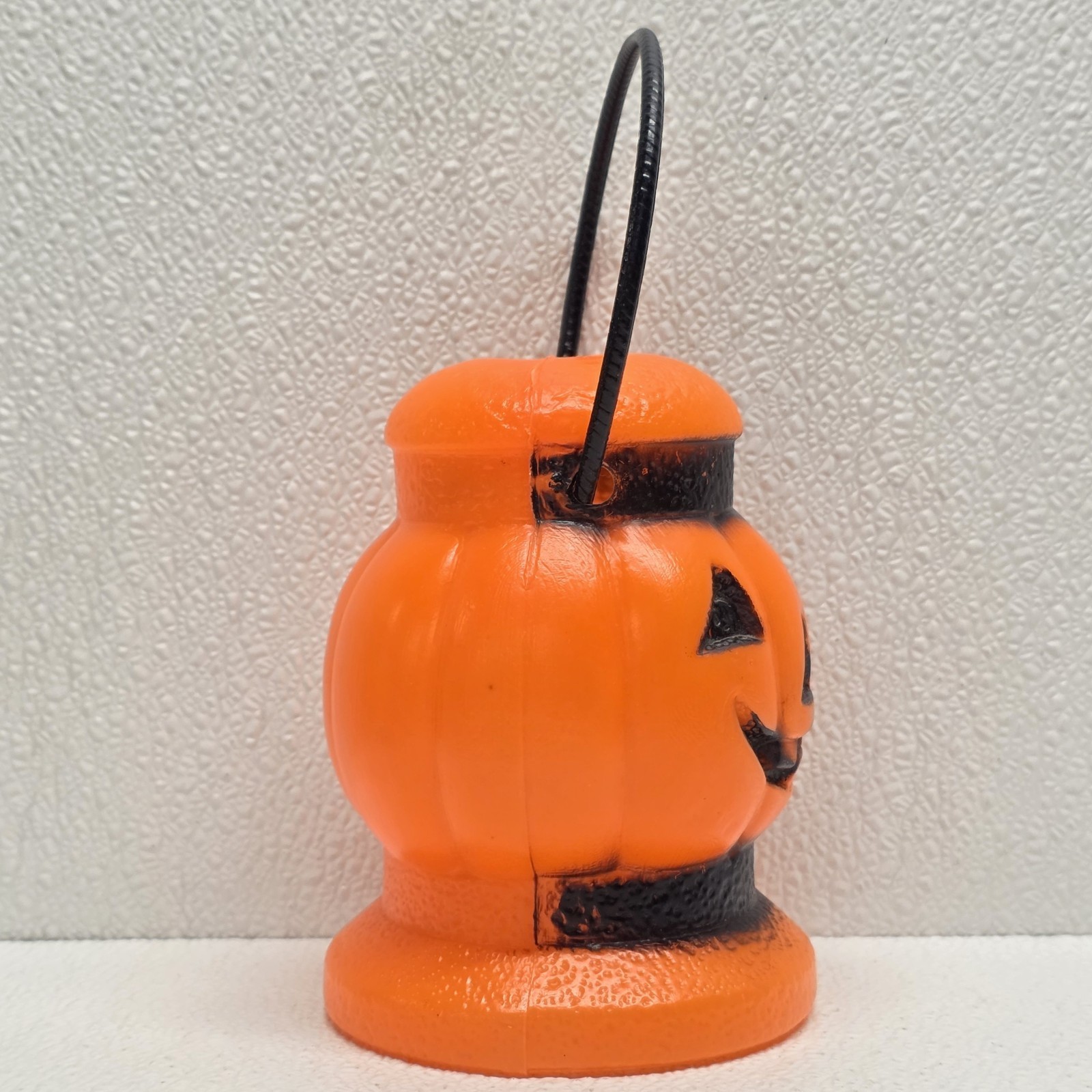 Vintage Plastic Blow Mold Pumpkin Smiling Jack-O- Lantern Decoration Item image 6