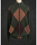 Brooks Brothers Green Brown Argyle Men Sweater 100% Scottish Lambswool  ... - $39.00