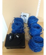 2 pcs. D-Link 24-port 10/100 Mbps Unmanaged Switch 47 LAN cables manual hardware - $199.99