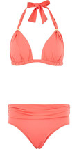 LAUREN RALPH LAUREN Coral Ruched Bikini BNWT - $151.89