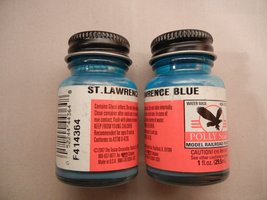 2 BOTTLES - 1 oz ea POLLY Scale Acrylic Railroad Paint ST. LAWRENCE BLUE... - £16.96 GBP