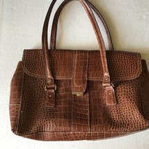 Liz Claiborne Satchel Purse Alligator Skin Embossed  - £23.59 GBP