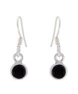 enticing Black Onyx 925 Sterling Silver Black Earring gemstone CA gift - $20.44 CAD