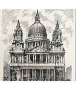 St Paul&#39;s Cathedral Western Front 1901 Victorian London Print Art DWFF10 - $913.72 MXN