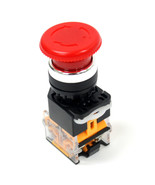 Emergency Stop Button Push Switch 1NO+1NC 440V 10A for rebar bender RB32 - $8.59