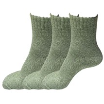 3 Pairs Womens Soft Winter Wool Thick Knit Thermal Warm Crew Cozy Boot Socks - £7.83 GBP