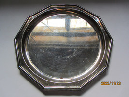 Vintage Silver Plate Unbranded 10 Sided Serving Tray - £7.98 GBP