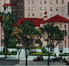 c1930 Downtown YMCA Dayton Ohio Linen Postcard Vintage Cars Street View - £13.85 GBP