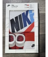 Baby Nike Bodysuit, Hat and Booties 3-PC Box Set Newborn 0-6 Months - $452.18 MXN