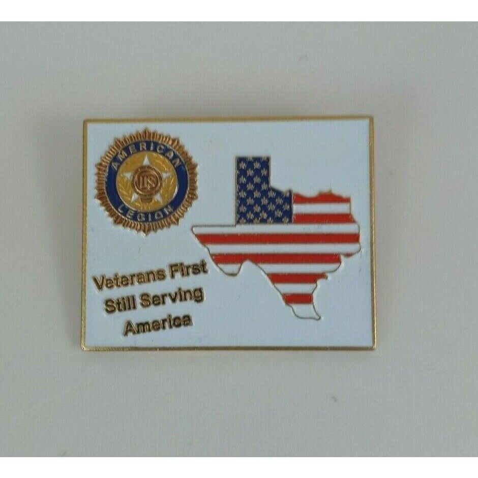 Vintage American Legion Veterans First Still Serving America Lapel Hat Pin - $4.37