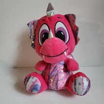 Winged Dragon Plush Pink Celestial Stars Sparkle Stuffed Animal Toy Factory - $12.19