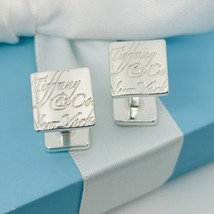 Tiffany &amp; Co Notes Cufflinks New York Square in Sterling Silver - £141.24 GBP