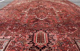 10 x 12&#39;8 Geometric S Antique Azerbaijani Heris Handmade Wool Area Rug 10 x 13 - £2,837.47 GBP