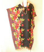 KD290 Batik Floral Kaftan Plus Size Caftan Kaftan Tunic Hippy Dress up t... - £23.41 GBP