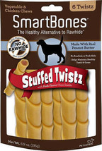 SmartBones Stuffed Twistz Chicken and Peanut Butter Dog Chews - £7.14 GBP