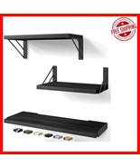 Elegant Floating Wooden Shelves - 3-Piece Set for Stylish Room Organization - $609.43 MXN