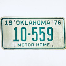 1976 United States Oklahoma Base Motor Home License Plate 10-559 - £14.51 GBP