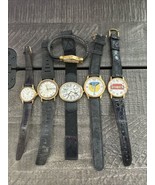 Lot of6 Vintage Black Color Gold Toned Watches Timex Collezio Estate Fin... - £7.83 GBP