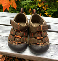 Keen Baby Toddler Outdoor Brown/Orange Sandals Hook & Loop Size 8?~14cm  Long - £13.01 GBP