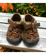 Keen Baby Toddler Outdoor Brown/Orange Sandals Hook &amp; Loop Size 8?~14cm ... - £13.06 GBP