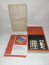 Rare Sears  AC/DC Orange Electric Desk Calculator With Owner&#39;s Manual  - £59.35 GBP