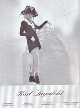 1993 Karl Lagerfeld Helena Christensen Sexy Legs B &amp; W Vintage Print Ad 1993 - £4.74 GBP