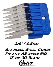 Oster Stainless Steel Guide 3/8&quot; Comb*Fit A5 GOLDEN,TURBO,VOLT,PRO3000i,A6,76,97 - £12.64 GBP