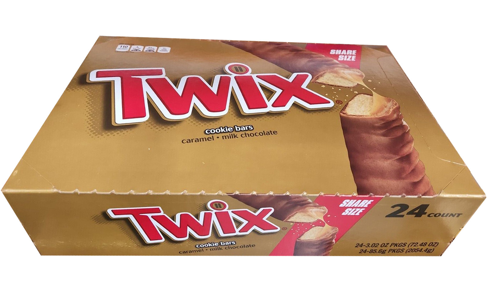 TWIX Sharing Size Candy Bar Caramel and Milk Chocolate  24 Count  3.02 oz. - £30.25 GBP